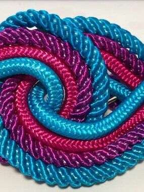 Belt Woven Mermaidcore Wave Vintage Purple Teal Blue Pink